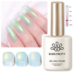 Light Blue Hema-Free Glitter Jelly Gel Polish #02 15ml Gel Nail Polish BORN PRETTY