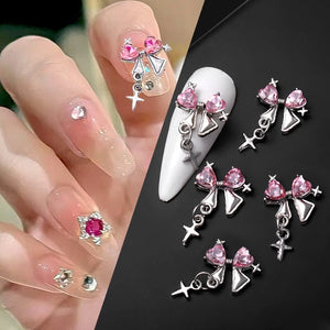 5pcs Rhinestones Metal Nail Decorations Nail Art No Brand