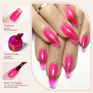 6 Colors Jelly Gel Polish Set 7ml Gel Nail Polish BORN PRETTY