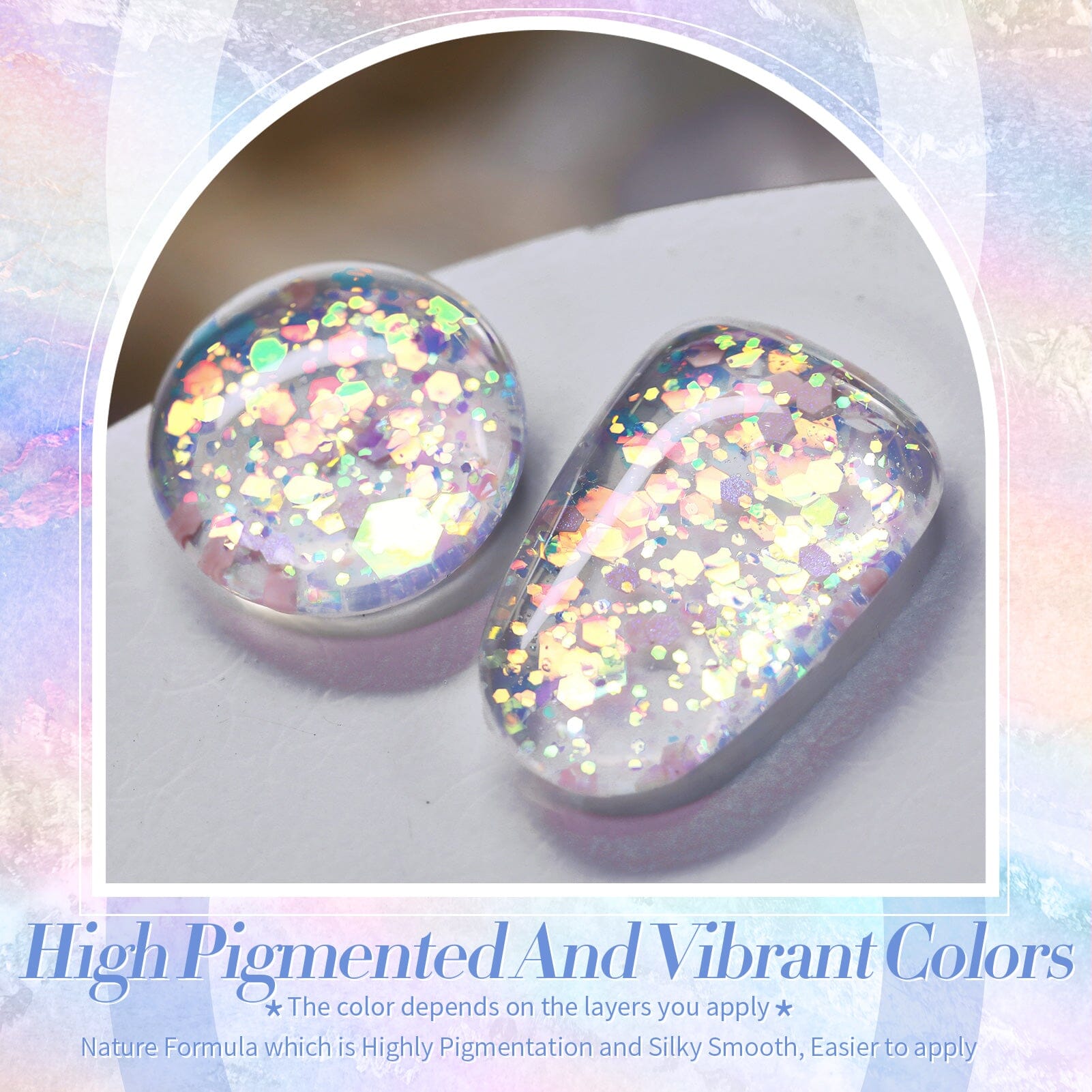 AB Color Glitter Sequins Gel Polish 15ml Gel Nail Polish BORN PRETTY