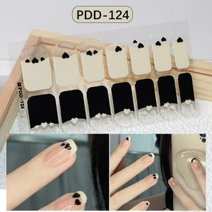 14 Tips Full Cover Nail Stickers Flowers Gradient Patterns Nail Sticker No Brand PDD-124
