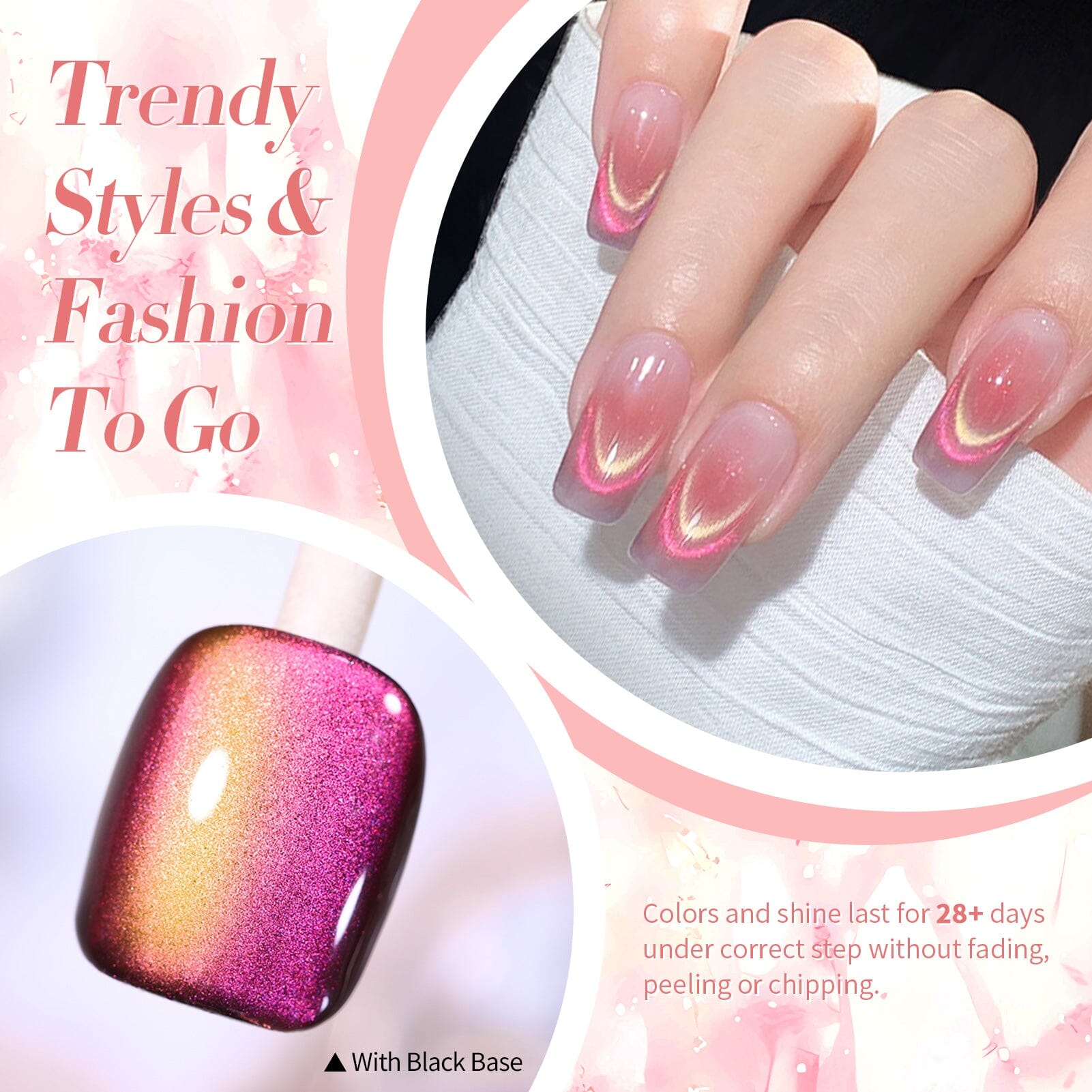 Red Glass Cat Magnetic Gel Polish 15ml Gel Nail Polish BORN PRETTY