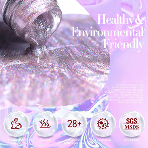 6 Colors Rainbow Glass Cat Magnetic Gel M10 Colorful Laser 7ml Gel Nail Polish BORN PRETTY