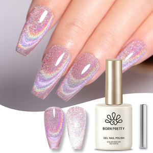 Pink Iridescent Reflective Cat Magnetic Gel Polish 15ml Gel Nail Polish BORN PRETTY
