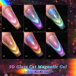 6 Colors 9D Glass Cat Megnetic Gel 7ml Gel Nail Polish BORN PRETTY