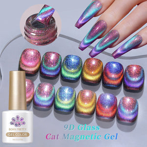 6 Colors 9D Glass Cat Megnetic Gel 7ml Gel Nail Polish BORN PRETTY