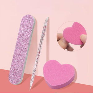 3pcs Pink Nail Cleaning Care Set Tools & Accessories No Brand