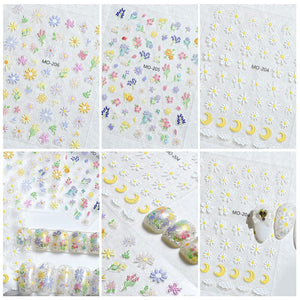 Flowers 3D Nail Sticker MO-204 Nail Art No Brand