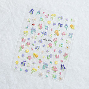 Flowers 3D Nail Sticker MO-204 Nail Art No Brand