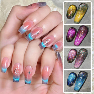 4 Colors 9D Flakies Reflective Cat Magnetic Gel 5ml Gel Nail Polish BORN PRETTY