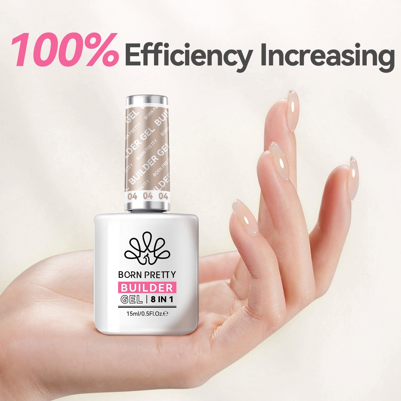 Nude 8 in 1 Builder Gel BG04 15ml Gel Nail Polish BORN PRETTY