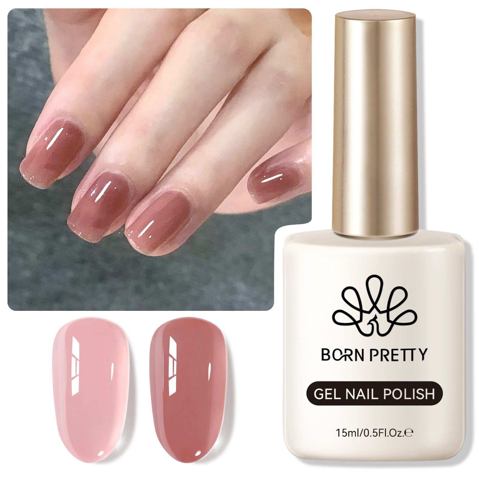 15ml Hema-Free Milky Jelly Gel #14 Gel Nail Polish BORN PRETTY