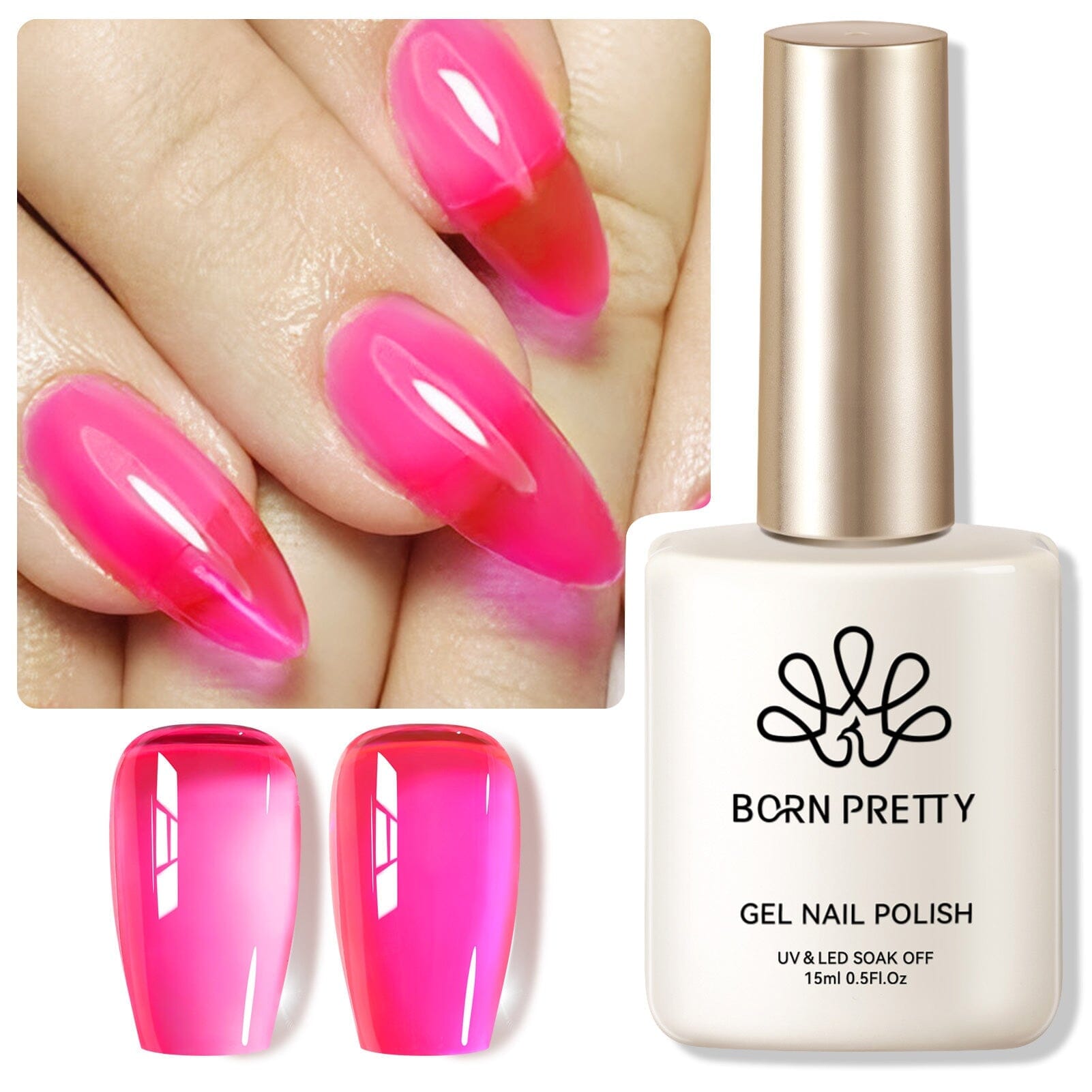 🎁 Hema-Free Ice Jelly Gel Polish #11 15ml (100% off) BORN PRETTY