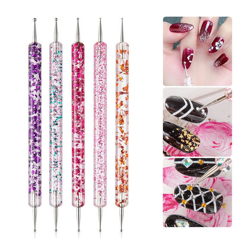 5pcs Dual-ended Nail Dotting Pen Set Tools & Accessories No Brand