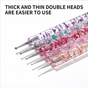 5pcs Dual-ended Nail Dotting Pen Set Tools & Accessories No Brand