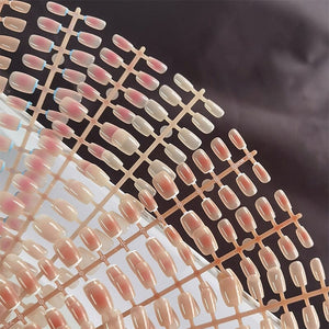 30pcs 15 Sizes Short Square Blush Gradient False Nail Tips Press on Nails Tools & Accessories No Brand