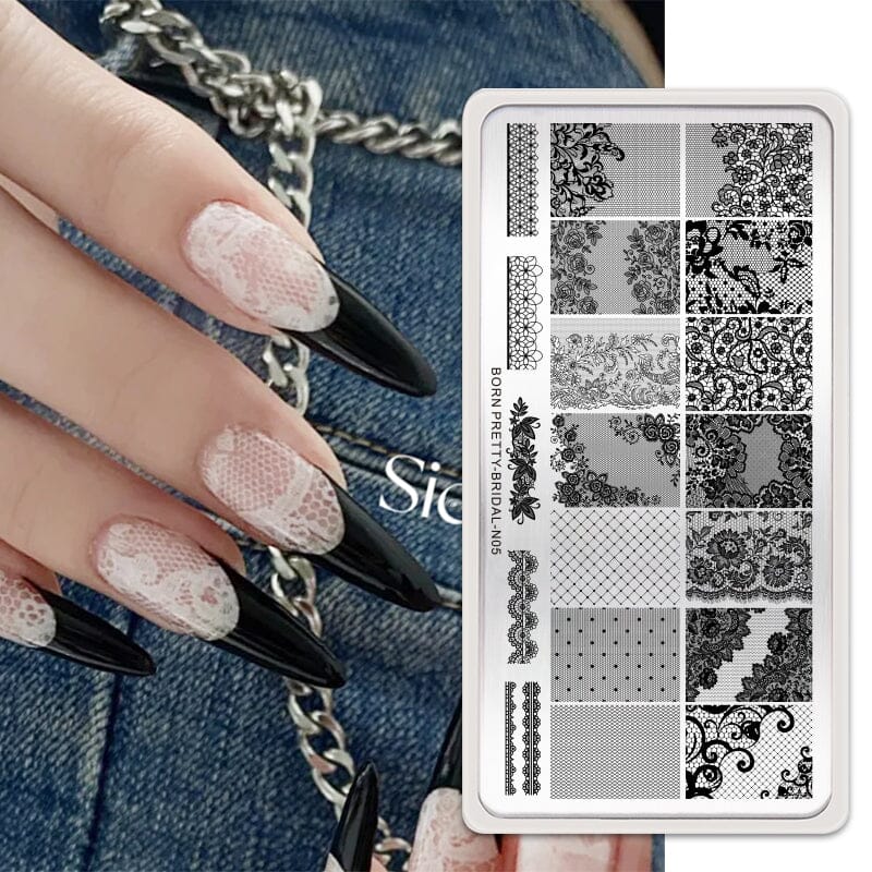 Nail Stamping Plate BRIDAL-N05 Stamping Nail BORN PRETTY