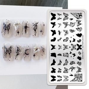 Nail Stamping Plate BUTTERFLIES-N08 Stamping Nail BORN PRETTY