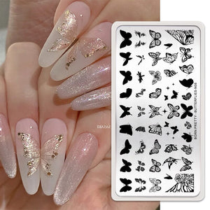 Nail Stamping Plate BUTTERFLIES-N08 Stamping Nail BORN PRETTY