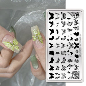 Nail Stamping Plate BUTTERFLIES-N08 Stamping Nail BORN PRETTY