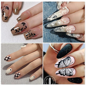 Rectangle Nail Stamping Plates Stamping Nail BORN PRETTY