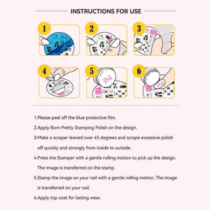 Nail Stamping Plate BUTTERFLIES-N08 Stamping Nail BORN PRETTY