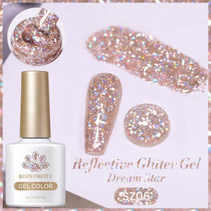 Glitter Reflective Gel Polish SZ06 Dream Star 10ml Gel Nail Polish BORN PRETTY