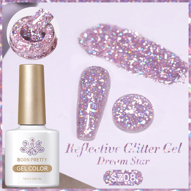 Glitter Reflective Gel Polish SZ08 Dream Star 10ml Gel Nail Polish BORN PRETTY