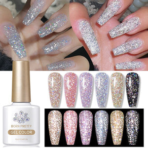 Glitter Reflective Gel Polish Dream Star SZ06-SZ11 10ml Gel Nail Polish BORN PRETTY 6 Colors