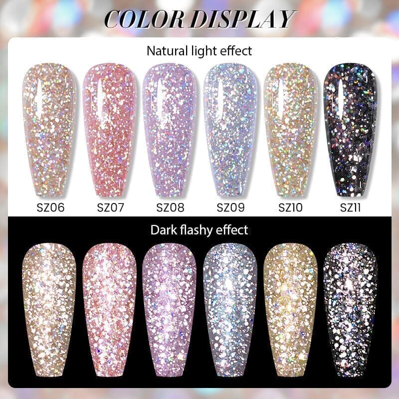 Glitter Reflective Gel Polish SZ09 Dream Star 10ml Gel Nail Polish BORN PRETTY