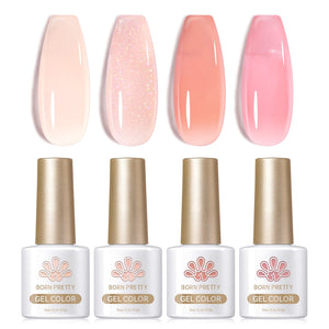4 Colors Floral Hush Milky Jelly Gel 7ml Gel Nail Polish BORN PRETTY
