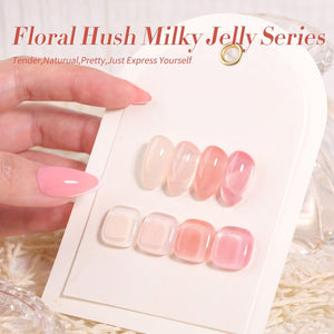 4 Colors Floral Hush Milky Jelly Gel 7ml Gel Nail Polish BORN PRETTY