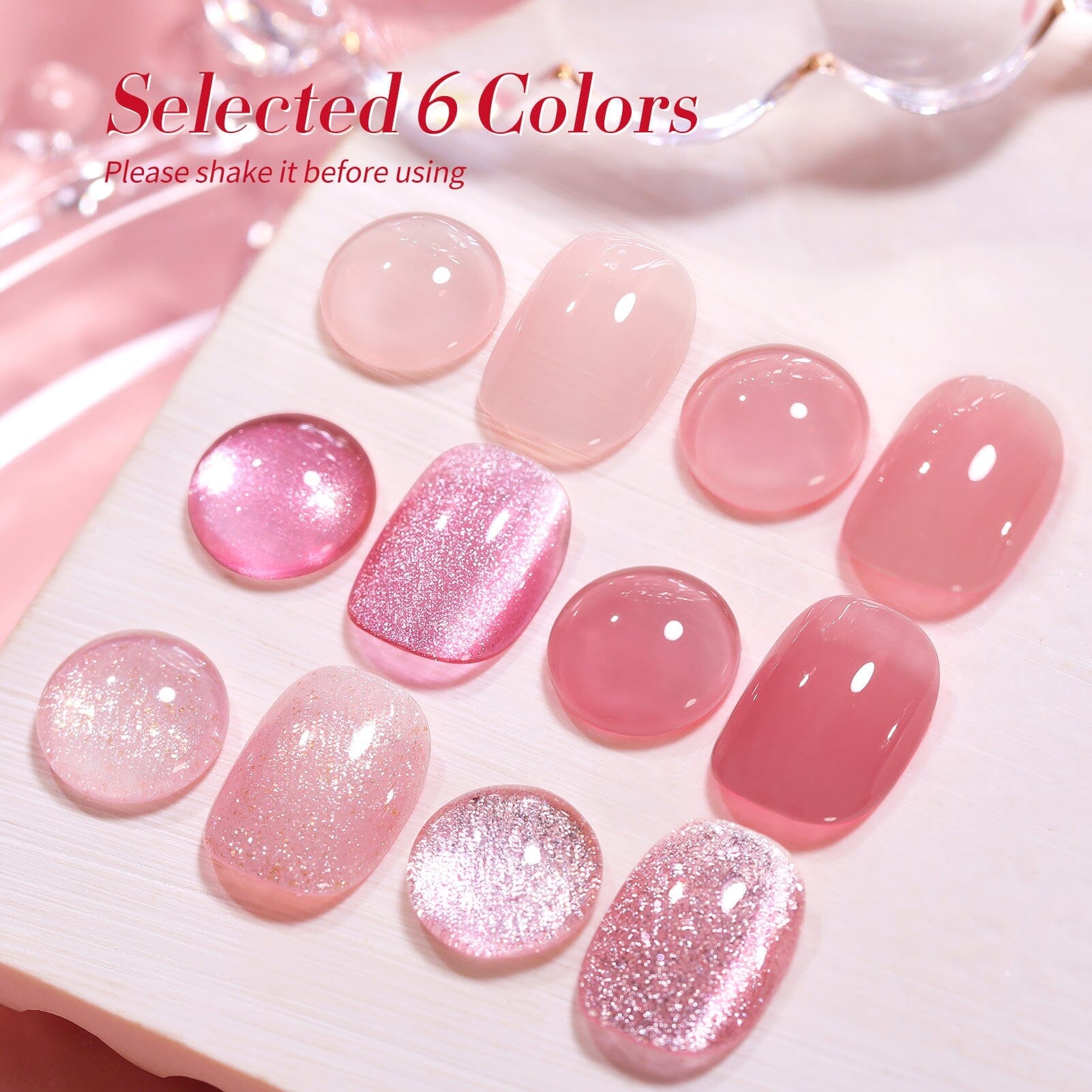 6 Colors Gel Polish Fantasy Rose Mixed Set 7ml Gel Nail Polish BORN PRETTY