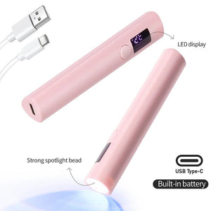 Pink Hand Light Mini UV Nail Lamp Tools & Accessories No Brand