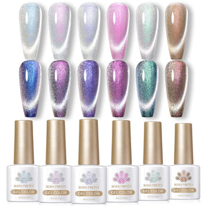 6 Colors Auroras Snowlight Magnetic Gel 7ml Gel Nail Polish BORN PRETTY