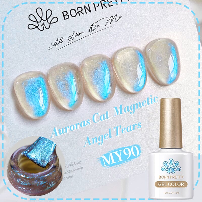 Auroras Cat Magnetic Gel Polish MY90 Angel Tears 10ml Gel Nail Polish BORN PRETTY