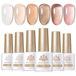 6 Colors Jelly Gel Polish Set 7ml Gel Nail Polish BORN PRETTY