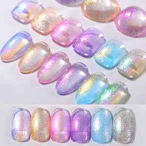 6 Colors Jelly Gel Set Pearl Eif 7ml Gel Nail Polish BORN PRETTY
