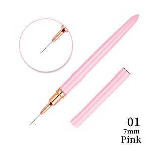 Pink Black Nail Art Liner Brush Tools & Accessories No Brand 01