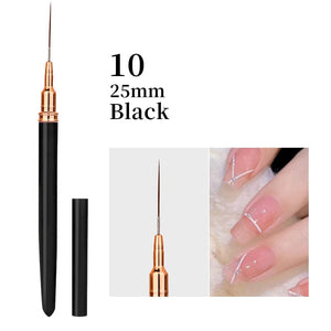 Pink Black Nail Art Liner Brush Tools & Accessories No Brand 10