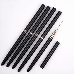 Pink Black Nail Art Liner Brush Tools & Accessories No Brand