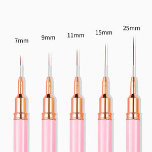 Pink Black Nail Art Liner Brush Tools & Accessories No Brand