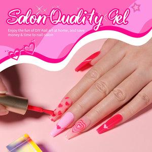 6 Colors Gel Polish Set Hot Pink 7ml Gel Nail Polish BORN PRETTY