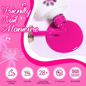 6 Colors Gel Polish Set Hot Pink 7ml Gel Nail Polish BORN PRETTY