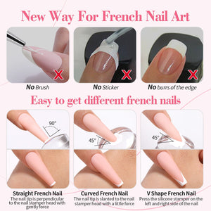 3pcs French Nails Kit #02 Gel Nail Polish BORN PRETTY