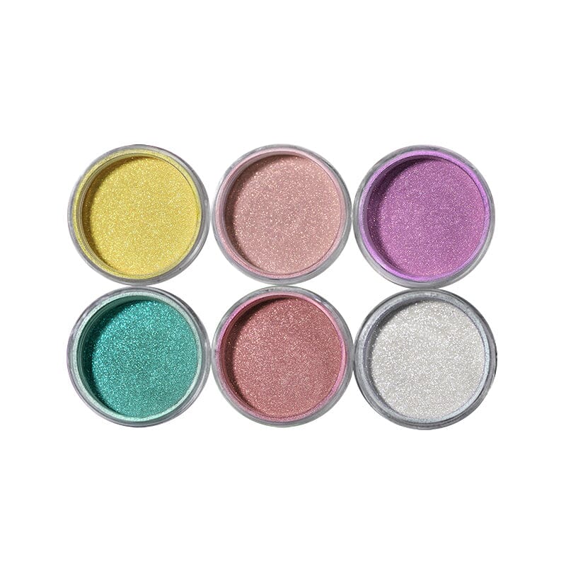6 Colors Gradient Pearlescent Powder Nail Art No Brand