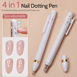 4 in 1 Nail Art Dotting Pen Rhinestone Picker Tools & Accessories No Brand