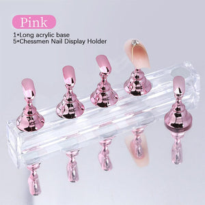5pcs Set Magnetic Nail Holder Tools & Accessories No Brand Pink