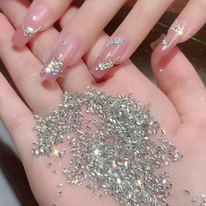 50pcs White Rhombus Rhinestones #01 Clearance No Brand