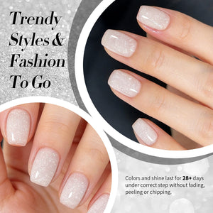 White Snow Glitter Jelly Gel 15ml Gel Nail Polish BORN PRETTY